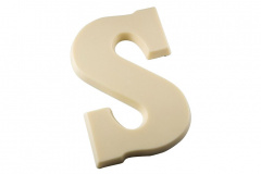 Chocolade letter (200 gram) - Wit, verkrijgbaar in de letters A t/m Z, verpakt in luxe doos.