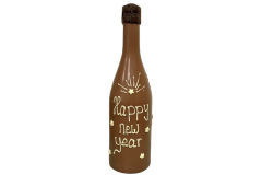 Holfiguur Champagnefles "Happy New Year"  (Melk) 400 gr