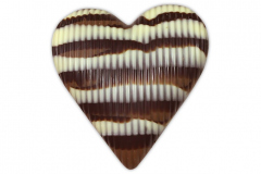 Chocolade hart massief - Gemarmerd