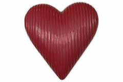 Chocolade hart massief - Rood