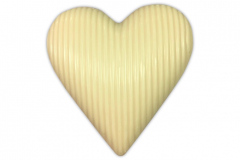 Chocolade hart massief - Wit